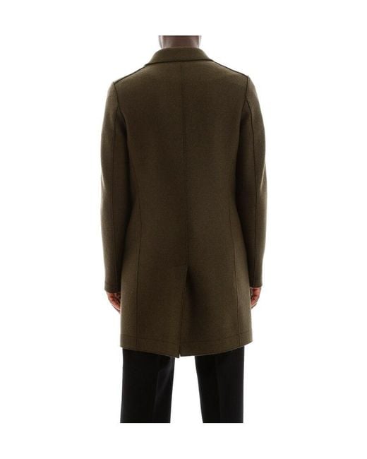 Harris Wharf London Black Button-Up Coat for men