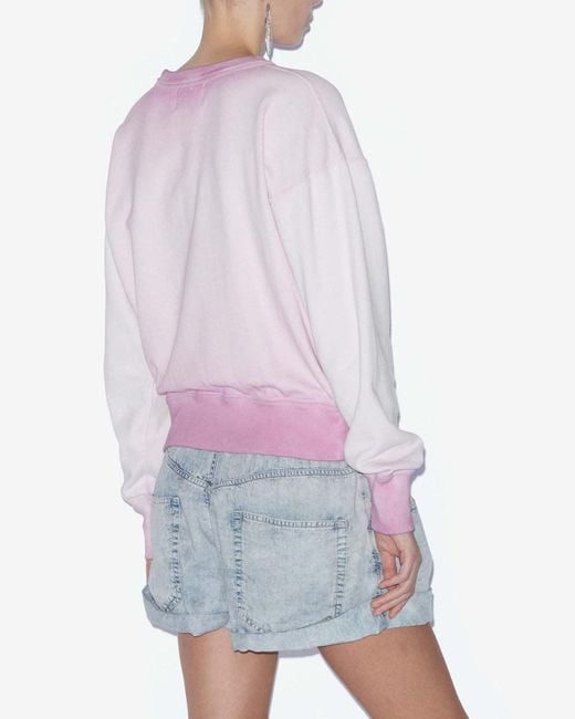 Isabel Marant Pink Isabel Marant Étoile Moby Logo-Printed Crewneck Sweatshirt