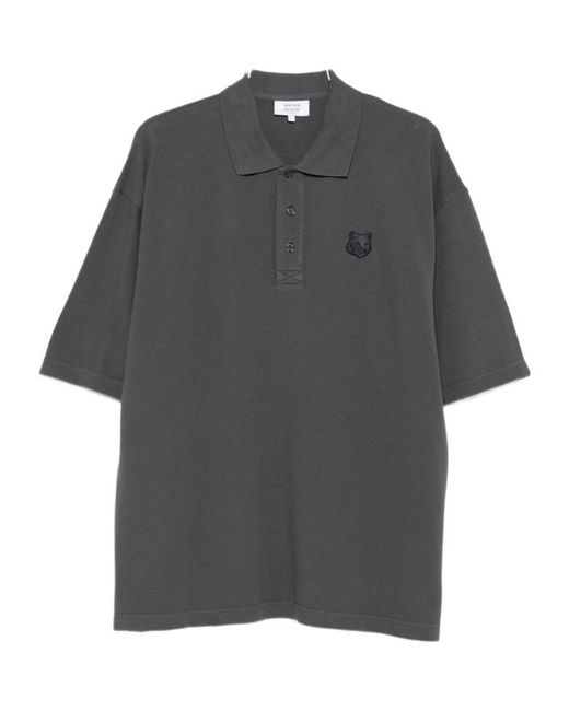 Maison Kitsuné Gray Fox Head Oversize Polo for men