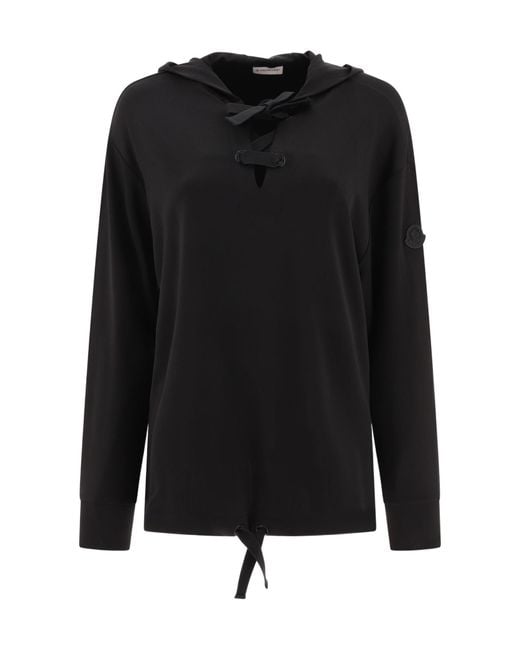 Moncler Black Logo-Patch Hoodie