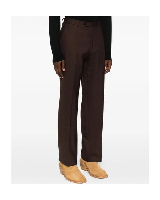 sunflower Black Flat-Front Trousers for men