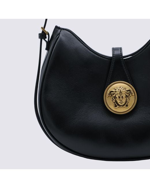 Versace Black Emblème Hobo Bag