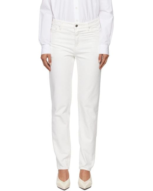Totême  White Low Tapered Jeans