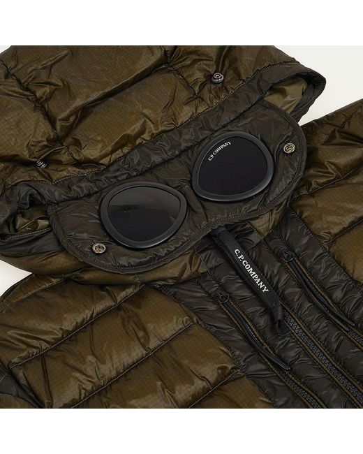 C P Company Green Goggle Quilted Jacket for men