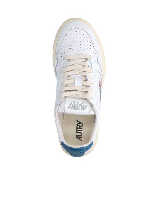 Autry White Lace-Up Sneakers