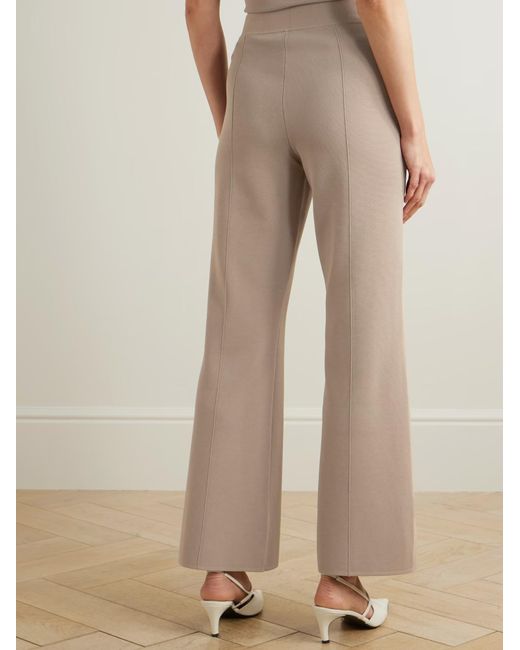 Joseph Natural Stretch-Knit Flared Track Pants