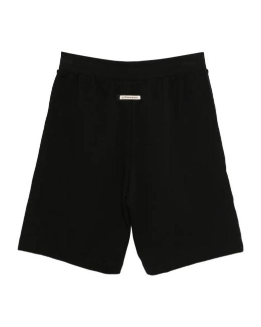EA7 Black Logo Tape Performance Shorts for men