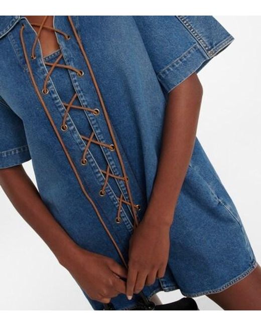 Petar Petrov Blue Amos Denim Minidress