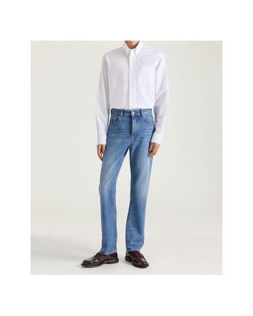 Givenchy White Paris Logo Jacquard Long-Sleeved Shirt for men
