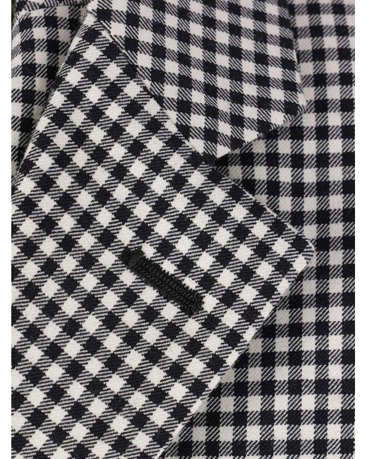 Comme des Garçons Gray Checkered Suit Jacket