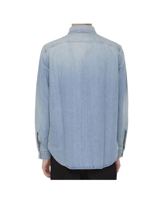 Saint Laurent Blue Oversize Shirt for men