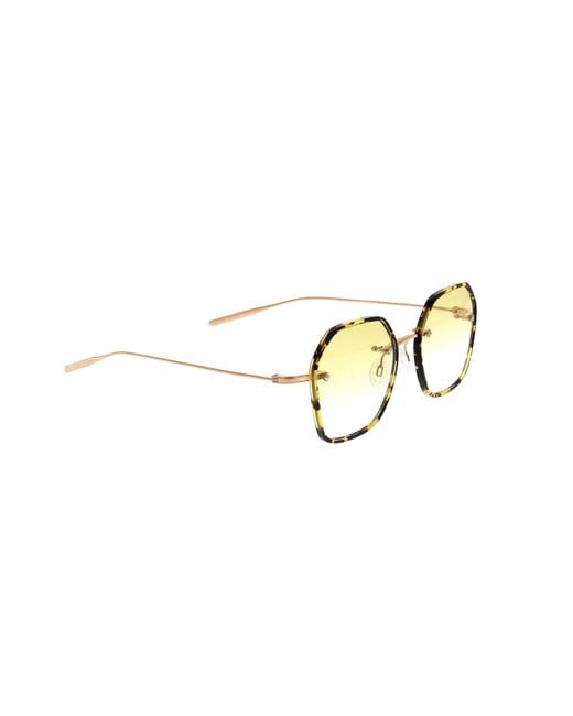 Barton Perreira Metallic Rhonda Geometric Frame Sunglasses