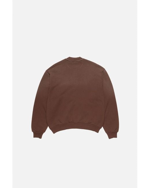 Acne Brown Logo-Print Zip Cardigan for men