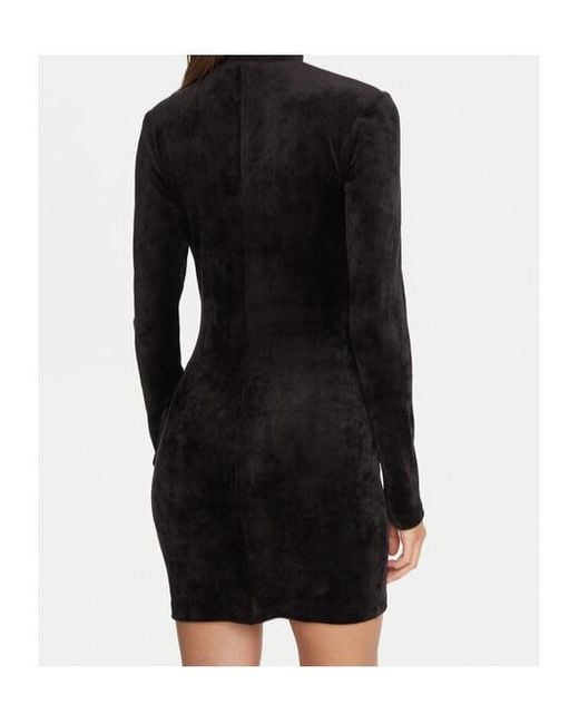 Versace Jeans Black Couture Logo Strap-Buckle Mini Dress