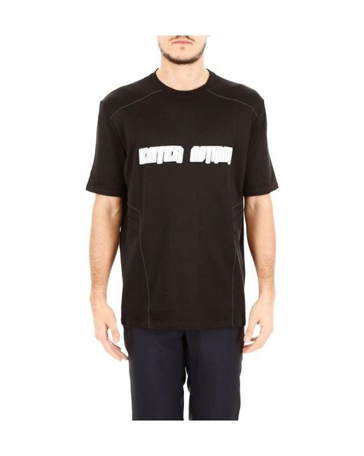 Lanvin Black 'Enter Nothing'Printed T-Shirt for men