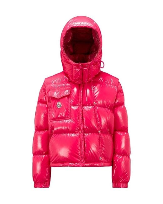 Moncler Pink Karakorum Short Down Jacket