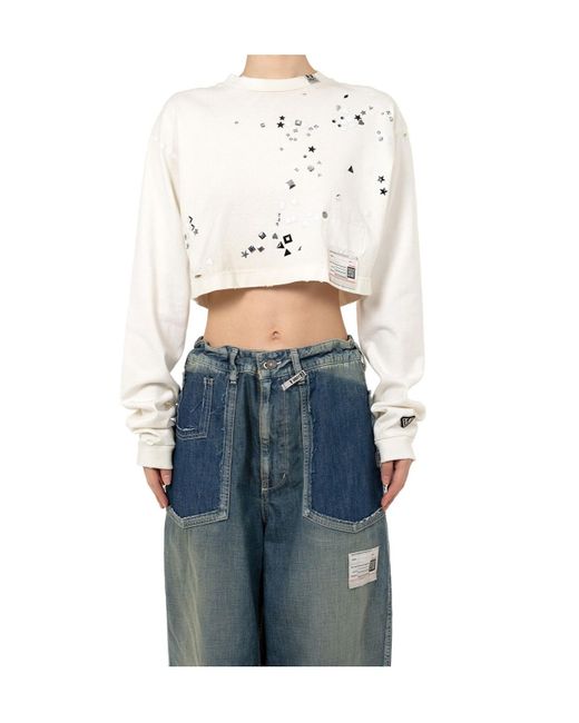 Maison Mihara Yasuhiro Gray Stud-Embellished Sweatshirt for men