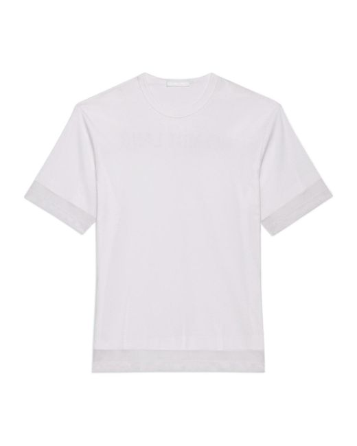 Helmut Lang White Short Sleeve T-Shirt for men