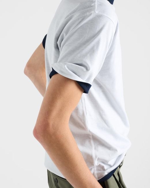 Prada White Reversible Crewneck T-Shirt for men