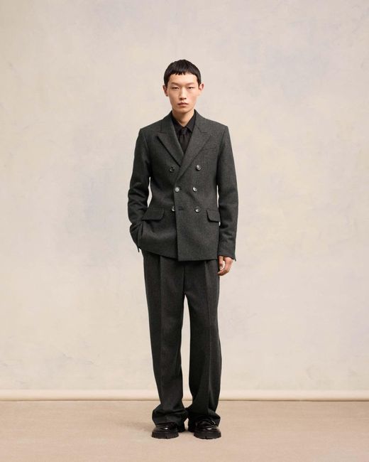 AMI Black Double Breasted Blazer for men