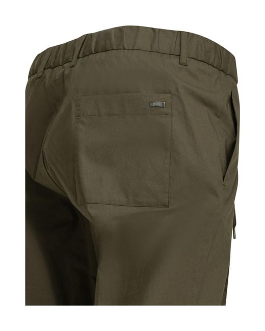Herno Green Light Stretch Trousers for men