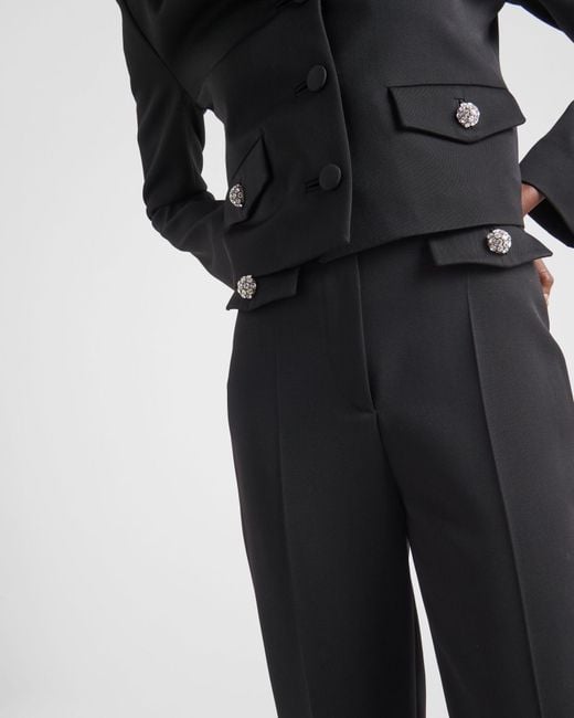 Prada Black Front Pocket Tailored Trousers