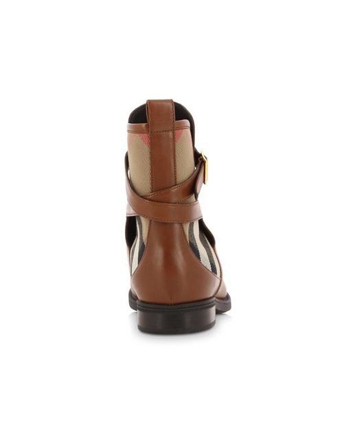 Burberry Brown Logo Short Boots