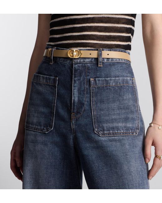 Dior White 30 Montaigne Jolie Belt