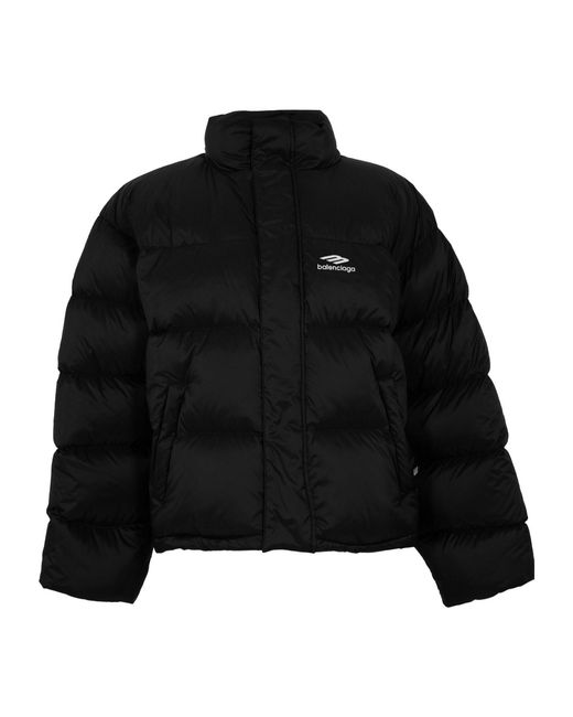 Balenciaga Black Bal Ski Short Puffer Jacket for men