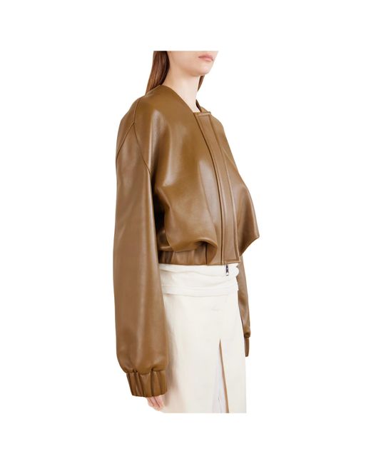 Khaite Natural Short Leather Jacket
