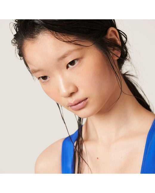 Miu Miu Blue One-Piece Swimsuit