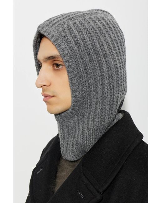 A.P.C. Black Ribbed Hat for men