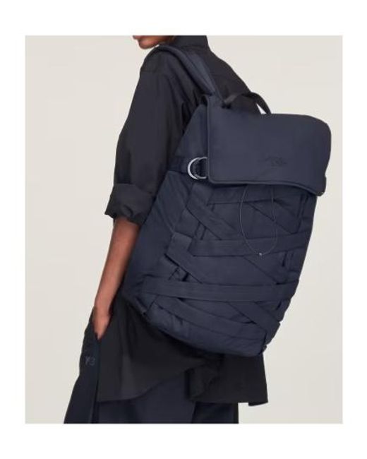 Y-3 Blue Cinch Backpack for men