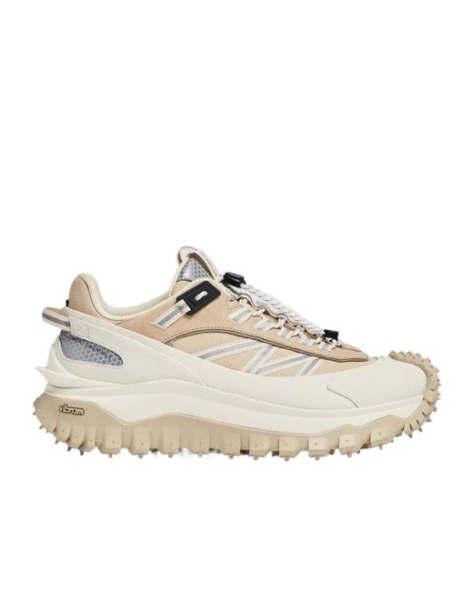 Moncler White Trailgrip Lace-Up Sneakers for men