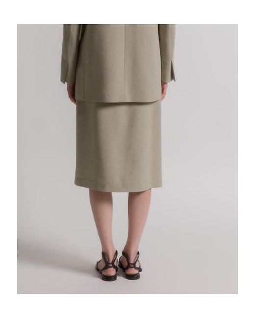 Alberta Ferretti Gray Tweed Wrap Skirt