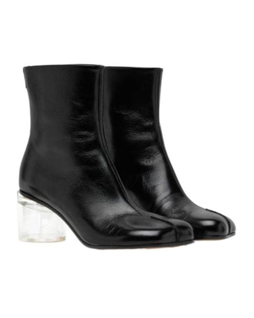 MM6 by Maison Margiela Black Anatomic Ankle Boots