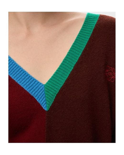 Loewe Red Asymmetric Sweater