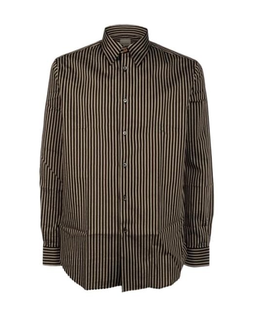 Paul Smith Brown Striped Tailored Shirt for men