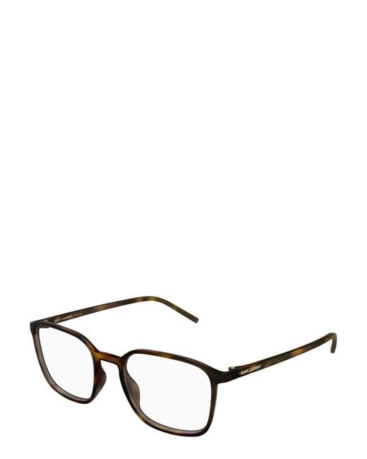 Saint Laurent White Eyewear Square Frame Glasses for men