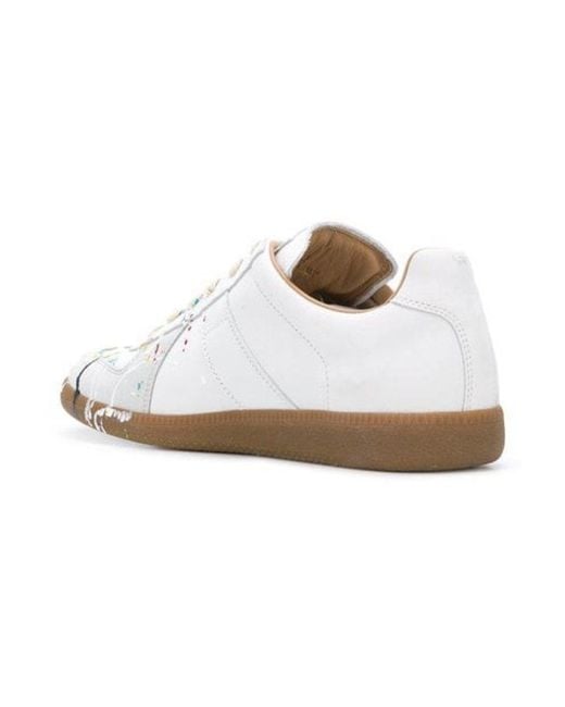 Maison Margiela White Paint Replica Sneakers for men