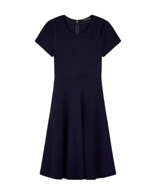 Emporio Armani Blue Short-Sleeve Mini Dress