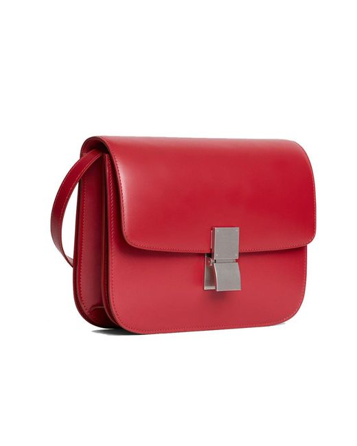 Céline Red Medium Classic Bag