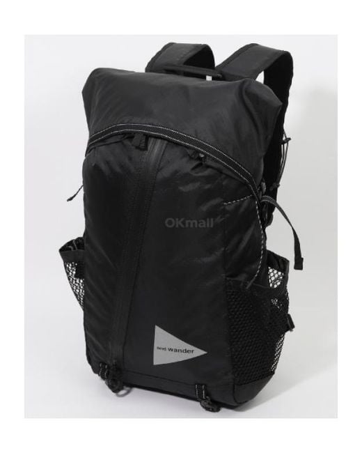 And Wander Black Ecopak 18L Backpack for men