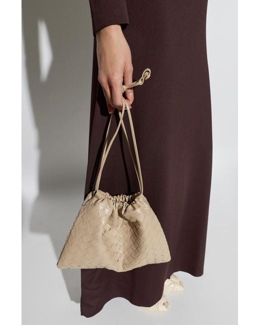 Bottega Veneta Natural Intrecciato Drawstring Shoulder Bag