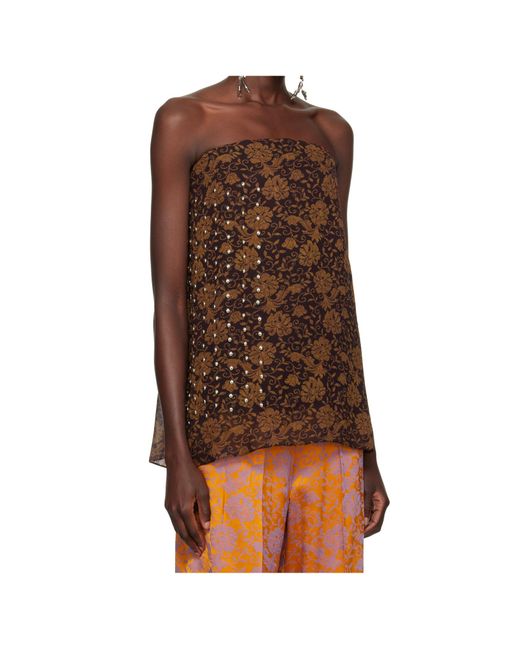 Dries Van Noten Brown Sleeveless Vest