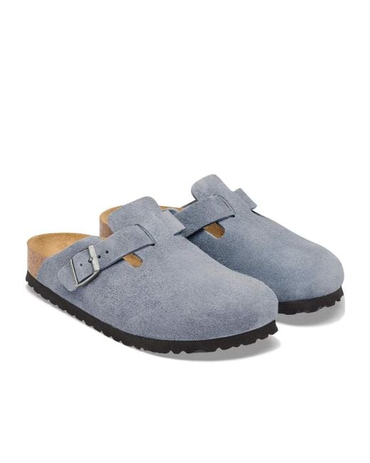 Birkenstock Gray Boston Buckled Clogs