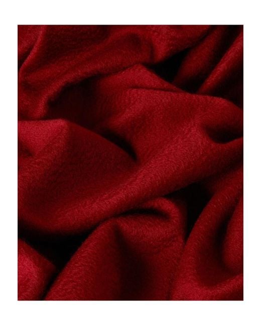 Loro Piana Red Fringed Blanket for men
