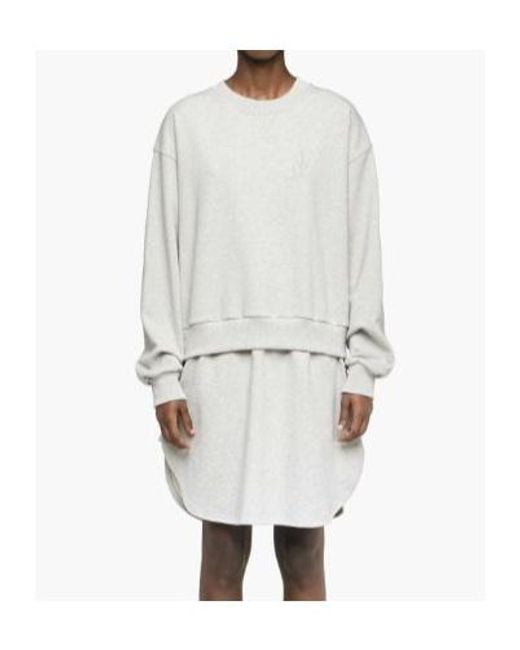 J.W. Anderson White Jw Anderson Layered Sweatshirt Dress