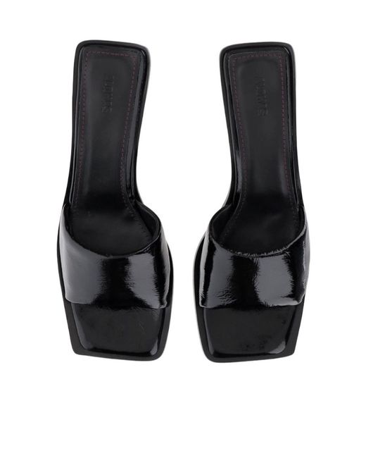 Alohas Black Square Toe Sandals
