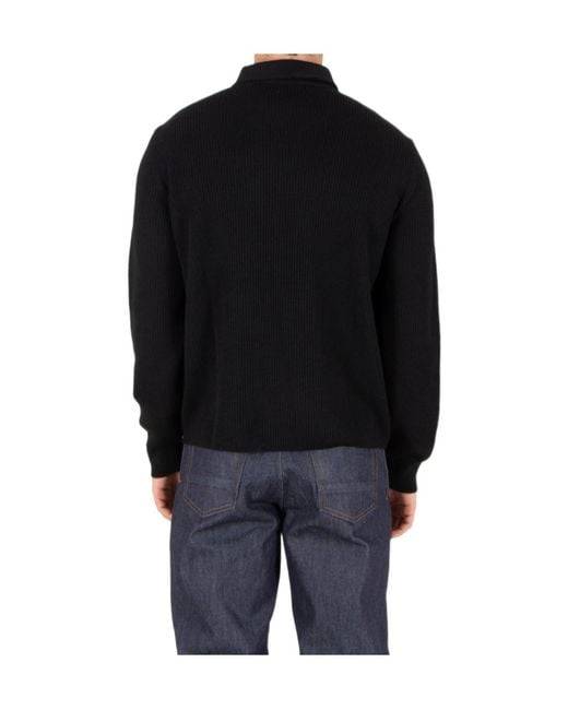 Herno Blue Zip Cashmere Cardigan for men